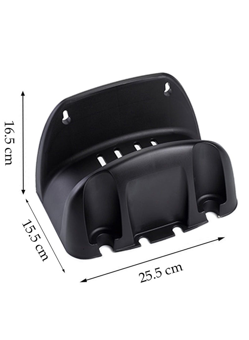 NIBEMINENT Wall-Mounted Hose Holder, Garden Organizer Cable Storage Rack Hanger Bracket Fence Mounted Reel Shed Comfort Grip & Rust Resistant - Professional Gardening Tool (Black)  - Image 3