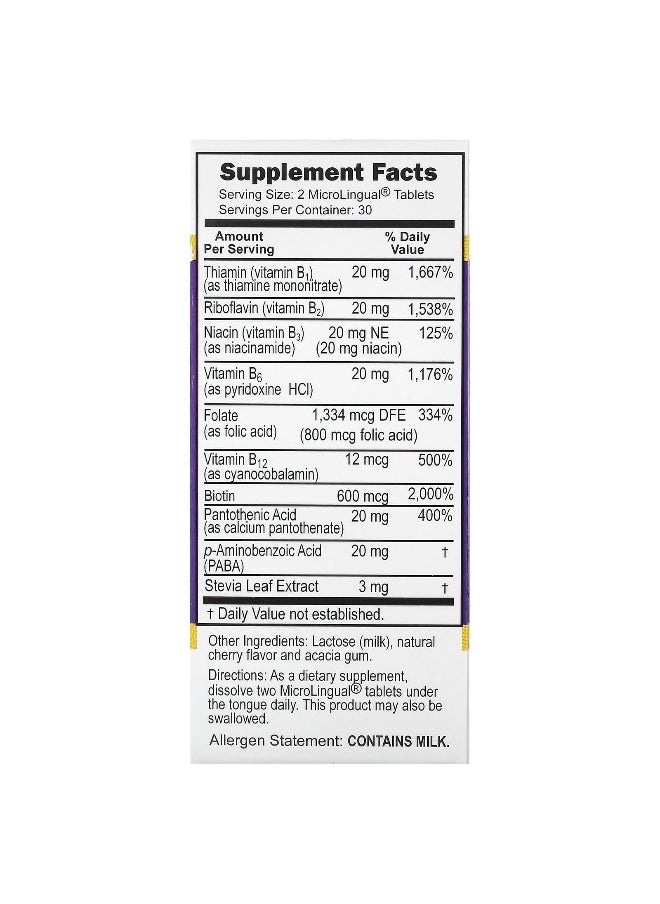 Superior Source Superior Source, Balance B Complex, 60 MicroLingual Instant Dissolve Tablets  - Image 2