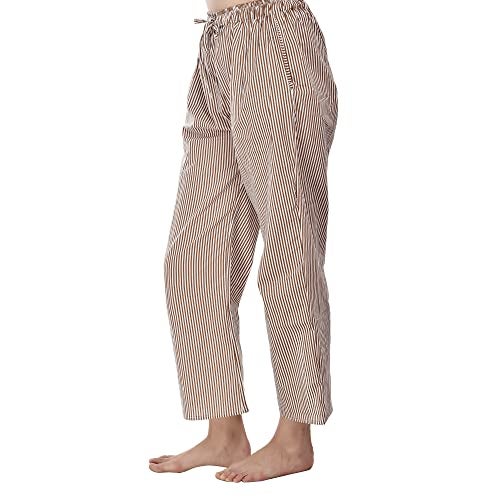 CIERGE Women's Cotton Linen Printed Casual Style Pyjama/Pajama Trackpant Loungewer (Brown, Cotton) Regular, Free Size - Image 3
