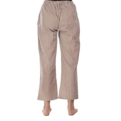 CIERGE Women's Cotton Linen Printed Casual Style Pyjama/Pajama Trackpant Loungewer (Brown, Cotton) Regular, Free Size - Image 5