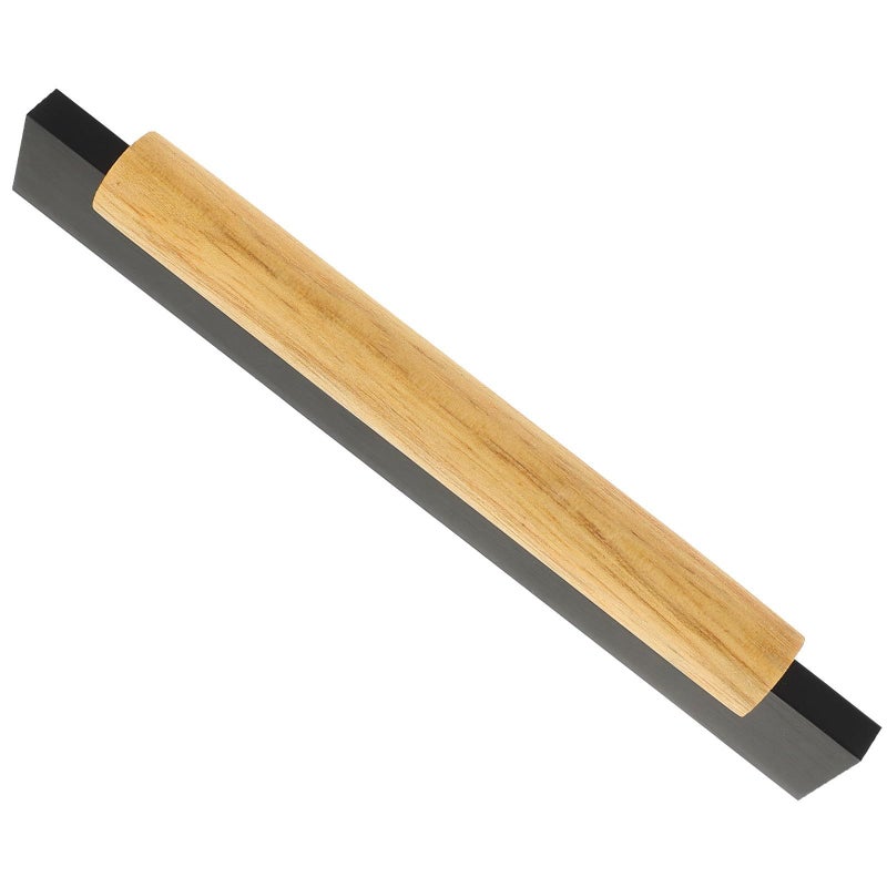 Black Aluminum and Solid Wood Cabinet Handles 160mm Rustic Furniture Pulls for Kitchen Wardrobe Cupboard - Image 2