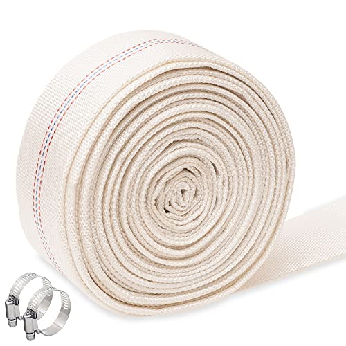 QuQuyi 125 x 30 FT Heavy Duty Swimming Pool Backwash Hose Reinforced LayFlat Discharge Pipe for Water Transfer Pumps General Purpose Use - Image 1