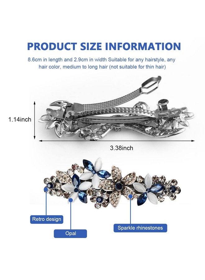 maycreate Hair Clip For Women Opal Rhinestone Hair Clip Hair Accessories For Stylish Barrettes Spring Clip French Hair Clip Gift Hair Clip For Women Girls - Image 3