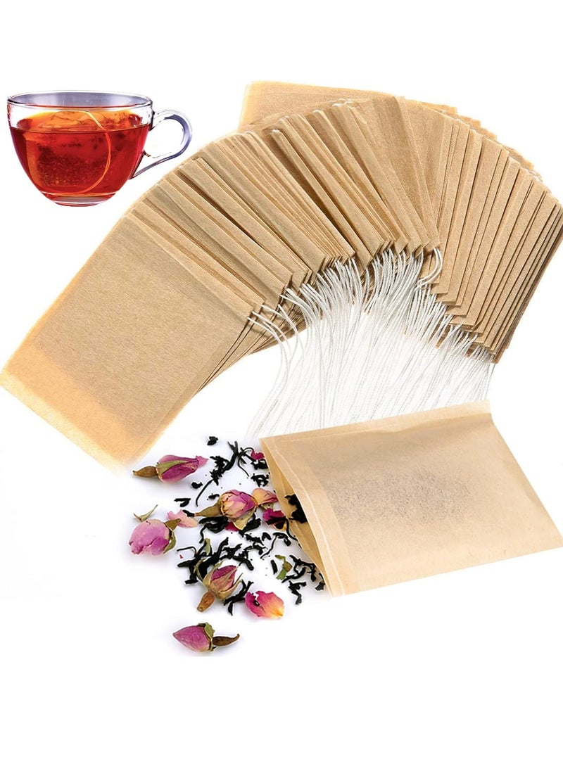 Oasisgalore 300PCS Disposable Tea Filter Bags with Drawstring, 100% Natural, 1-Cup Capacity for Loose Leaf Tea.  - Image 1