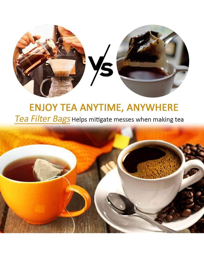 Oasisgalore 300PCS Disposable Tea Filter Bags with Drawstring, 100% Natural, 1-Cup Capacity for Loose Leaf Tea.  - Image 2