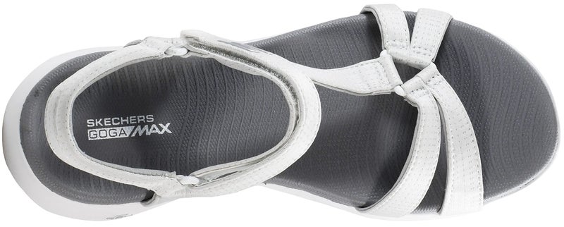 Skechers Women's On-The-GO 600 - Brilliancy Sandals, White/Grey 8 Wide - Image 5