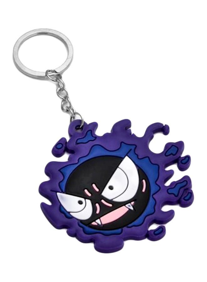 NIBEMINENT Silicone Cartoon Pocket Monster Picacho Key Chain Blue/Purple/Black