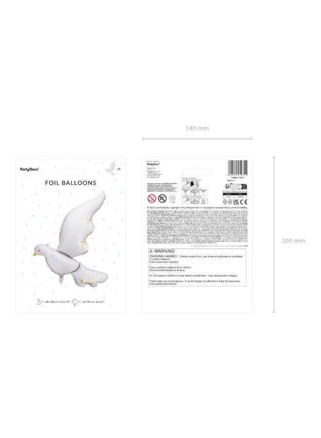 PartyDeco Foil balloon Dove 80x100 cm - Image 5