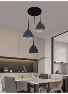 Best Power Modern Kitchen Chandelier 3 Lamps Light 1010-3 with E27 Lamp Base (Bulb Not Included), 130cm Adjustable Length – Perfect for Kitchen & Dining Spaces  - Image 1