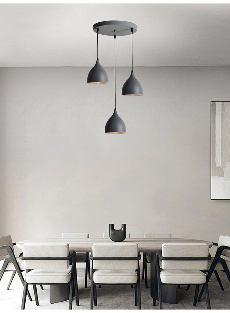 Best Power Modern Kitchen Chandelier 3 Lamps Light 1010-3 with E27 Lamp Base (Bulb Not Included), 130cm Adjustable Length – Perfect for Kitchen & Dining Spaces - Image 2