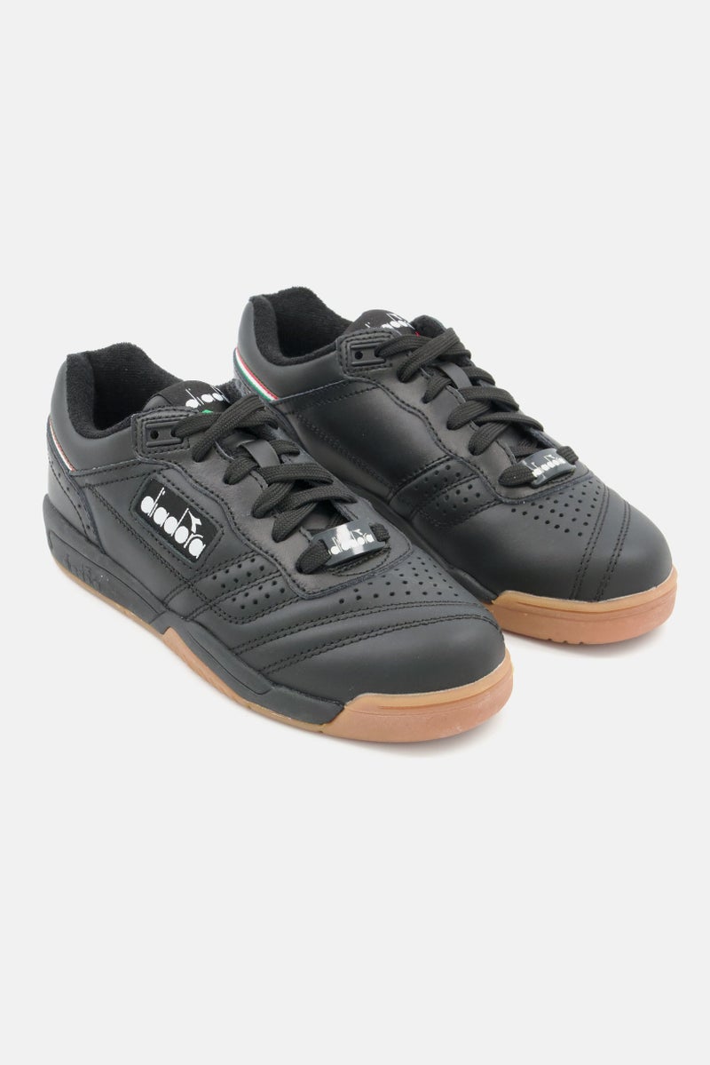 DIADORA Kids Boy Lace Up Outdoor Shoes, Black - Image 1