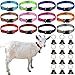 Jexine 12 Sets Goat Collars with Bells Horse Sheep Grazing Cow Bells Adjustable Nylon Dog Bell Collar with Quick Release Buckle Anti Lost Pet with Copper Bell for Small Farm Animal Sheep Accessories - Image 2