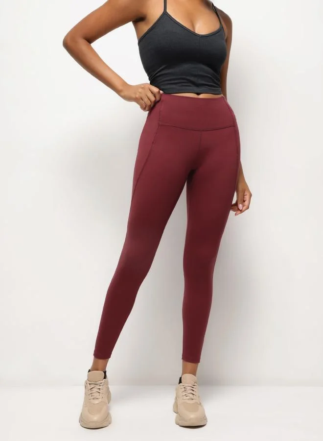 ZAECY Women’s 7/8 Leggings – Maroon