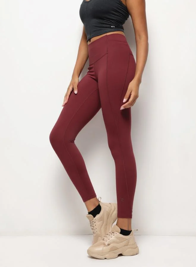 ZAECY Women’s 7/8 Leggings – Maroon