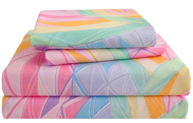 SDY 4PCS Mermaid Sheets Twin Set,Super Cozy and Soft Rainbow Bedding Sheets for Boys, Girls, Kids and Toddler, Bed in a Bag with 1 Fitted Sheet+ 1 Top Flat Sheet + 2 Pillowcases - Image 1