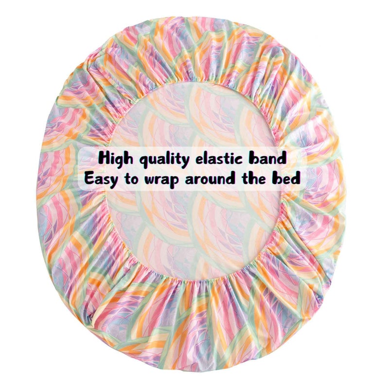 SDY 4PCS Mermaid Sheets Twin Set,Super Cozy and Soft Rainbow Bedding Sheets for Boys, Girls, Kids and Toddler, Bed in a Bag with 1 Fitted Sheet+ 1 Top Flat Sheet + 2 Pillowcases - Image 5