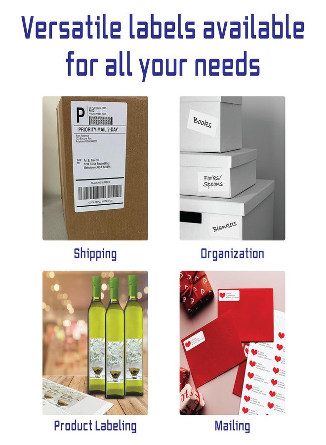 Blank Labels Return Address Labels from Blank Labels - 1.75” x .50” - 80 Labels Per Sheet - Permanent White Matte - Inkjet and Laser Guaranteed - Easy to Peel - Made in USA - 50 Sheets - 4000 Labels - Image 5