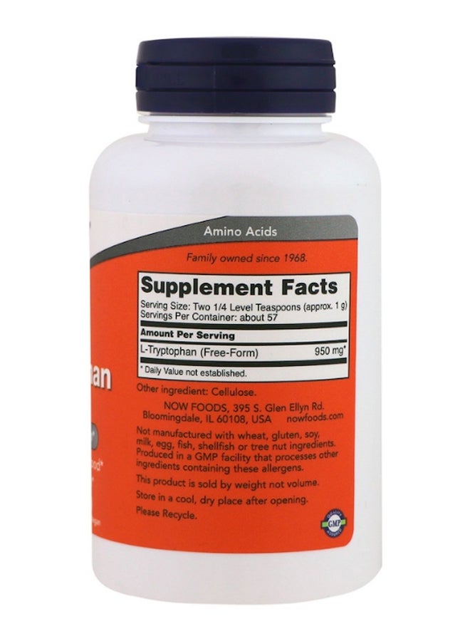 Now Foods L-Tryptophan Powder Supports Relexation - Image 2