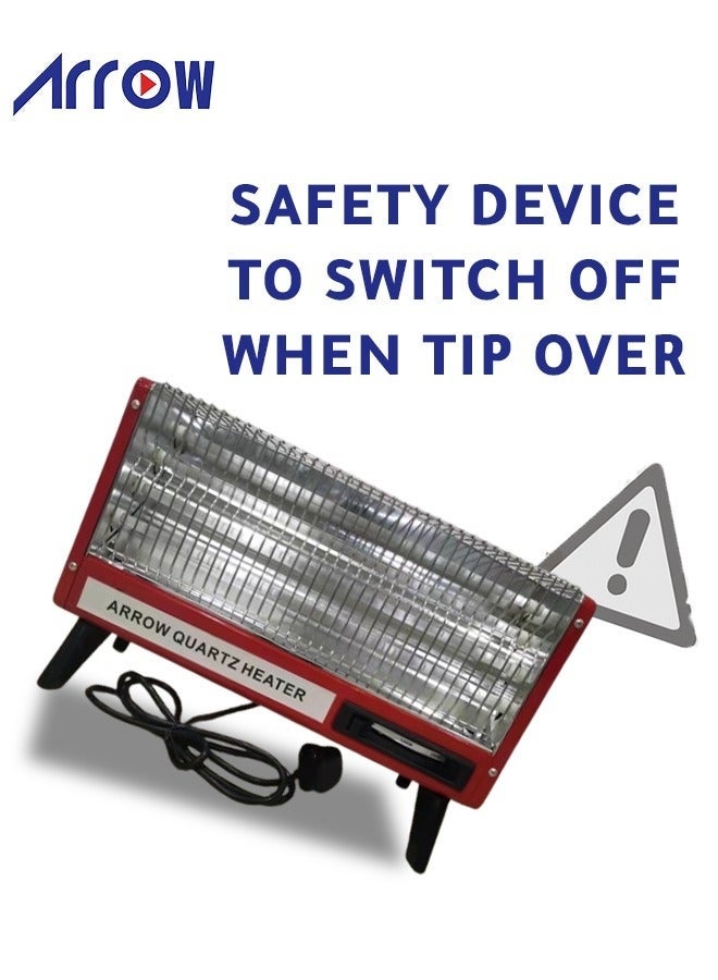 ارو مدفأة كهربائية بقوة 2400 واط | كفاءة عالية وتوفير للطاقة | طاقة عالية جدًا | جهاز أمان للإيقاف التلقائي عند الانقلاب | الموديل: RO-CP2400H - Image 5