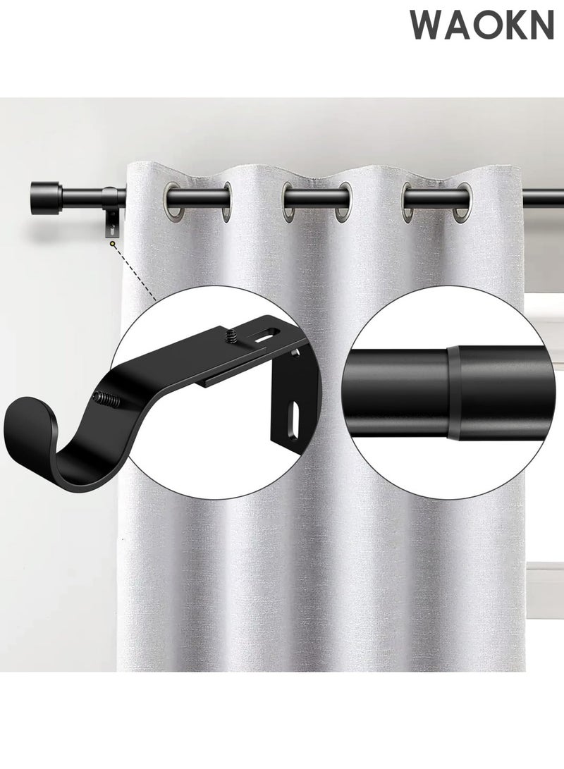 WAOKN Curtain Rod Curtain Poles Set for Eyelet Curtains Splicing Heavy Duty Drapery Rods with Adjustable Brackets,Curtain Rod,Shower Curtain Rod,Curtain Rod with Bracket,Curtain Rod with End Cap Design, Extendable Curtain Rod for Windows Outdoor,Modern Adjustable Heavy Duty Curtain Rod.Suitable for Bedroom,Kitchen,Wardrobe(48-84inch) - Image 2