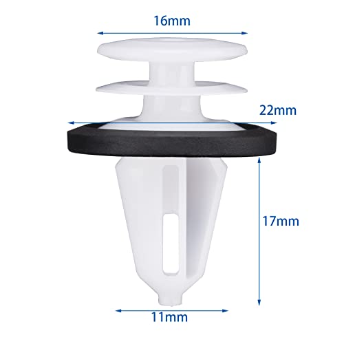 OAUTOO 25PCS Door Trim Panel Retainer with Sealer Replacement for Ford W713297-S300 & Tesla Model S 1025401-00-A - Image 2