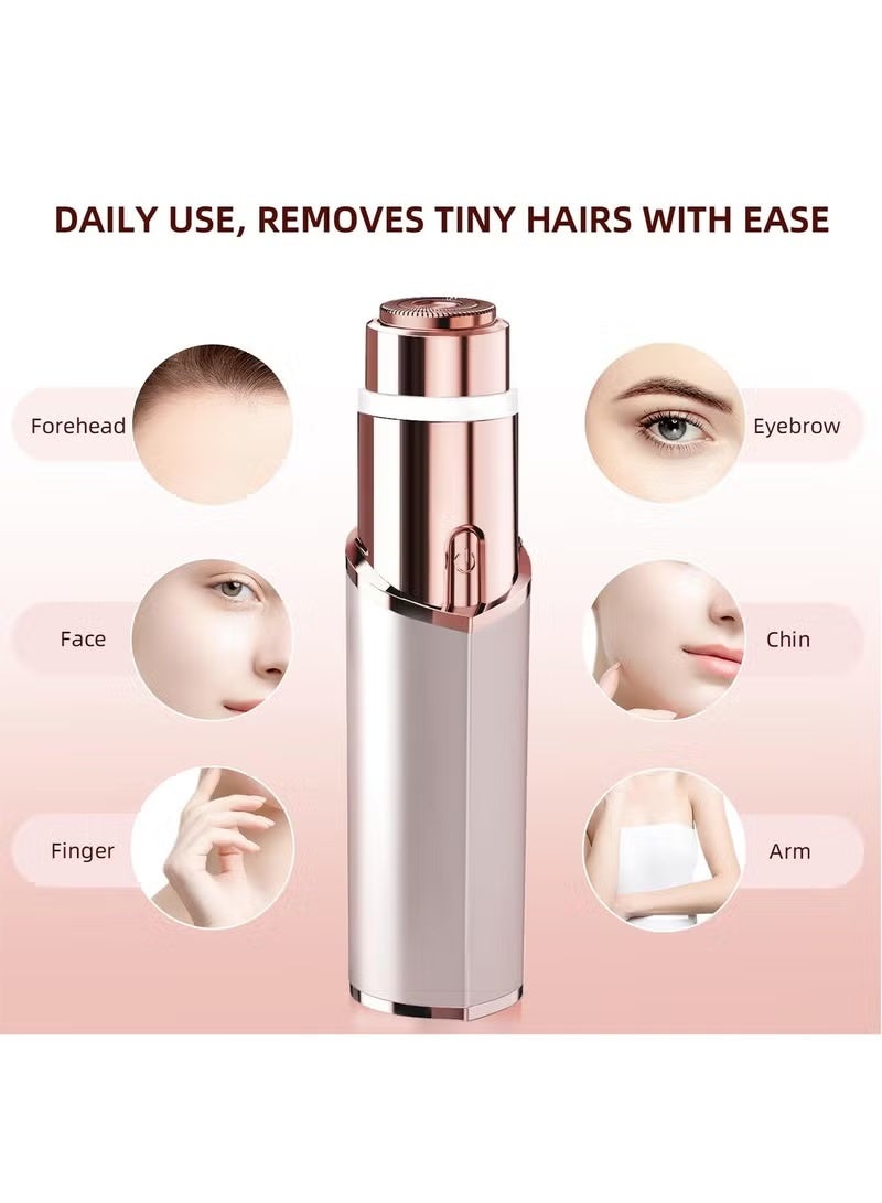إزالة شعر الوجه للنساء ، ماكينة حلاقة محمولة للسيدات ، مزيل بيكيني كهربائي قابل لإعادة الشحن غير مؤلم للوجه ، الشفاه العليا ، زغب الخوخ ، الذقن ، الإبط ، الأصابع ، الذراعين ، الساقين والجسم - Image 4