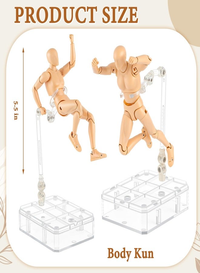 Yookeer Body Set, Drawing Action Figures Female and Male PVC Drawing Doll Human Model Figure with Joints for Artists(Flesh Color) - Image 3