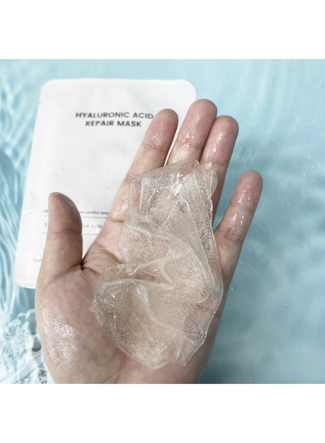HFRUI Hyaluronic Acid Repair Sheet Mask - Deep Hydration & Skin Repair - Microcrystalline Hydrolyzed Collagen & Tremella Extract - Soothing Care for Sensitive Skin - 38g × 4pcs - Image 2
