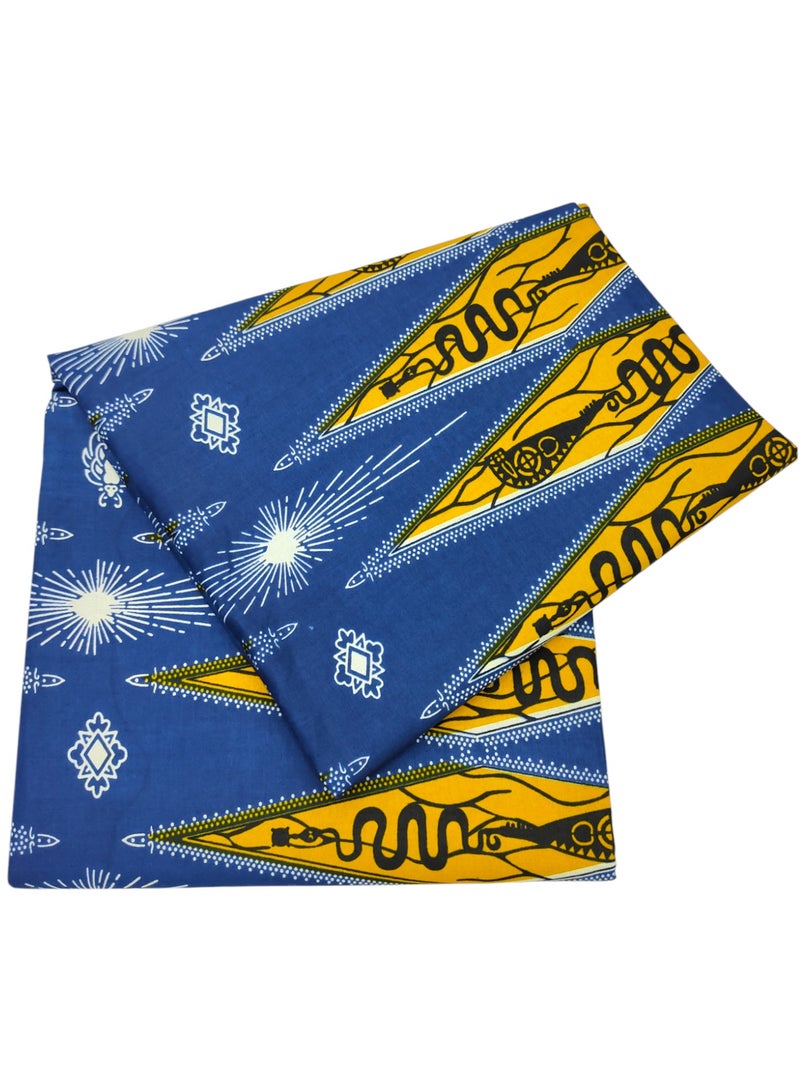 African Fabric 100% Cotton Hitarget Wax 6 Yards (12705) - Image 3