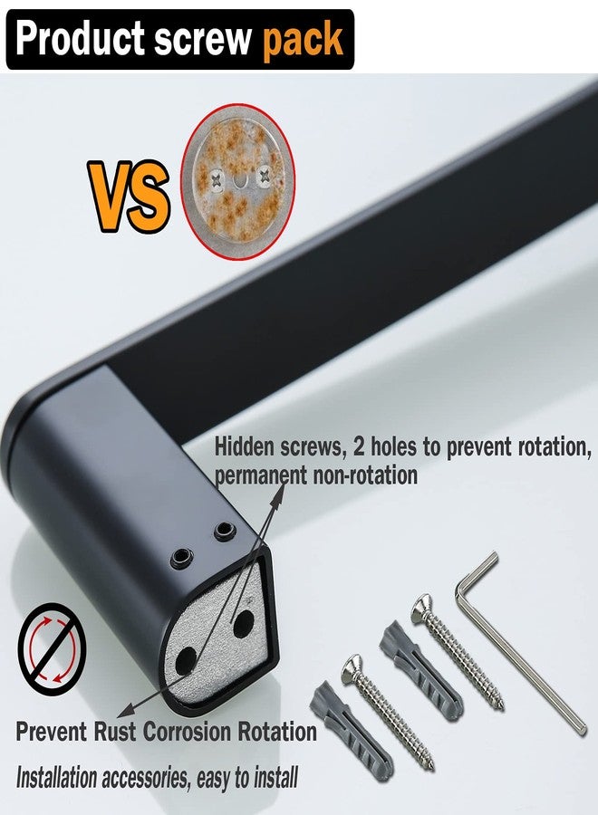 RANDOM Matte Black Bathroom Toilet Paper Holder Dispenser Bar Rack Premium SUS304 Stainless Steel Rustproof Toilet Roll Holder for Bathroom Kitchen Washroom Wall Mounted - Image 4