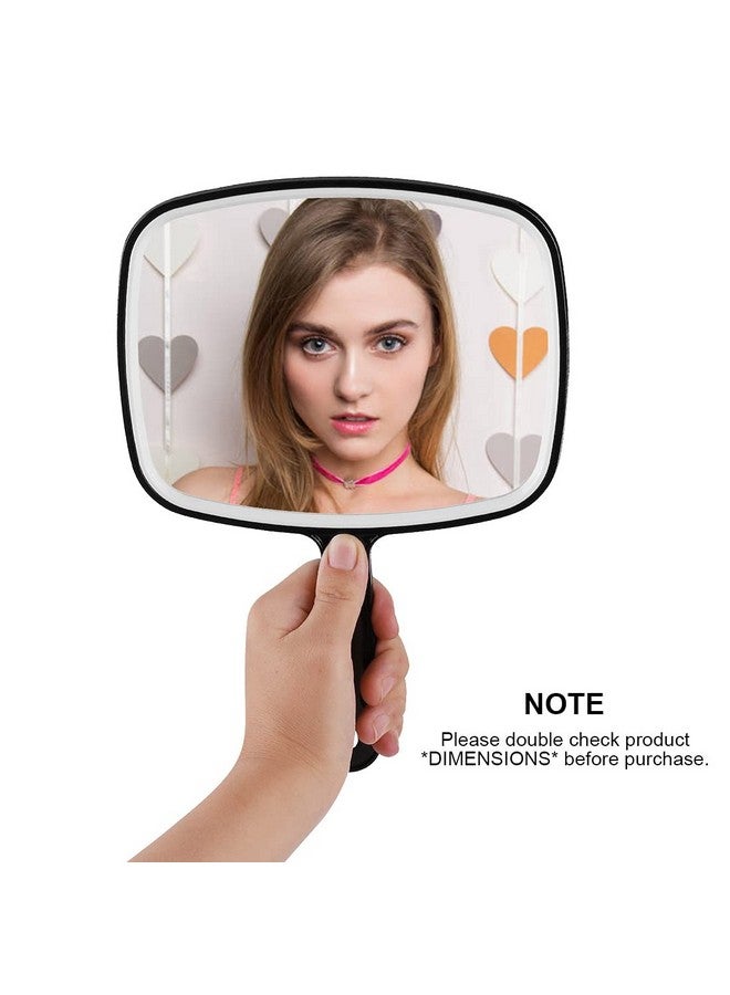 Nothers Large Wall Mount Hand Mirror With Handle For Vanity Makeup Home Salon Travel Use (Square Black 10.3Inx7.3In)  - Image 2