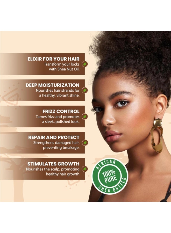 Plant Guru African Shea Nut Butter Oil 4 fl. oz. 100% Pure Natural Skin, Face, Hair Growth And Moisturizer. DIY Body Butters, Lotions, Creams, Lip Balm And Soap Making.  - Image 3
