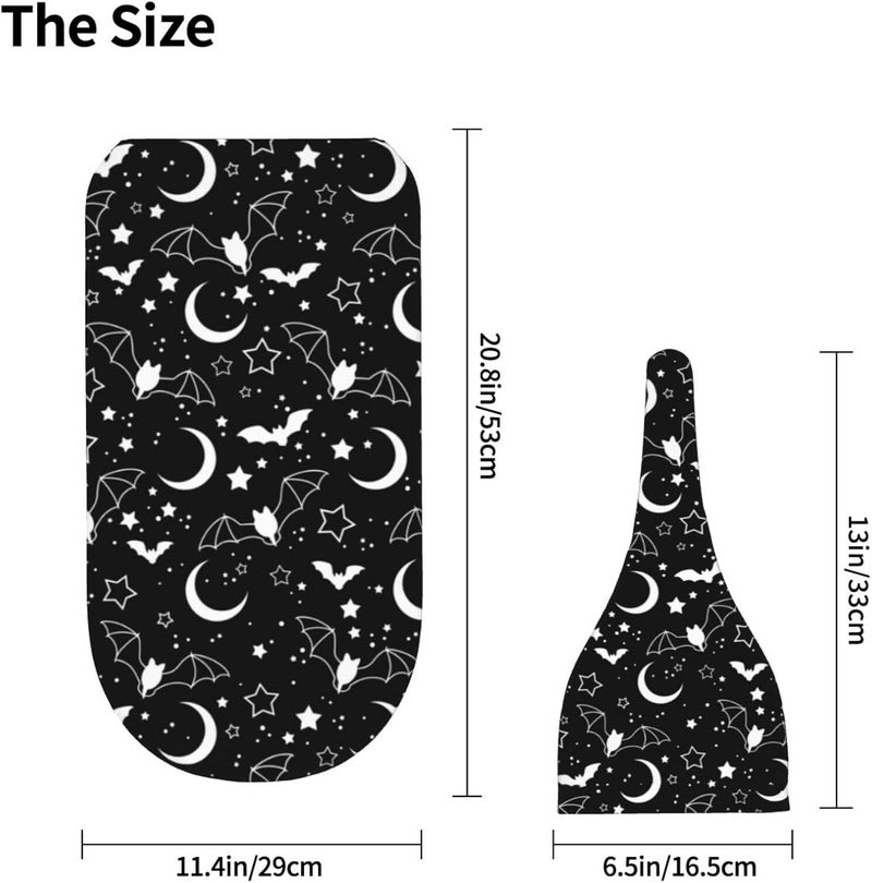 Lcokin Halloween Goth Baby Stuff Swaddle Blanket Hat Set For Boys Girls Soft Bat Moon Newborn Sleeping Sack Receiving Blanket Shower Gift - Image 3