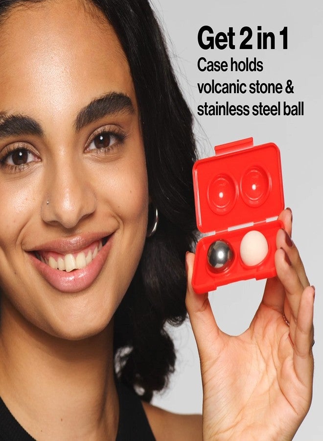 Revlon Oil Absorbing & Cooling Facial Roller Refill Pack with Volcanic & Stainless Steel Stones in Storage Case, Eco-Friendly, Easy to Clean, 1 count - Image 5