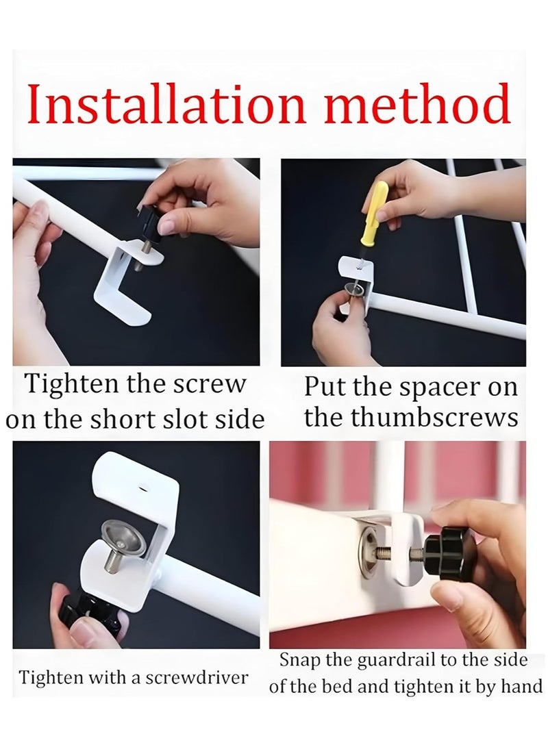 شو وو درابزين سرير لكبار السن، درابزين سرير لكبار السن للتثبيت، الوقاية من السقوط عند السرير، درابزين حماية السرير، مناسب للحوامل والأطفال وذوي الاحتياجات الخاصة، سرير للحماية من السقوط - Image 2