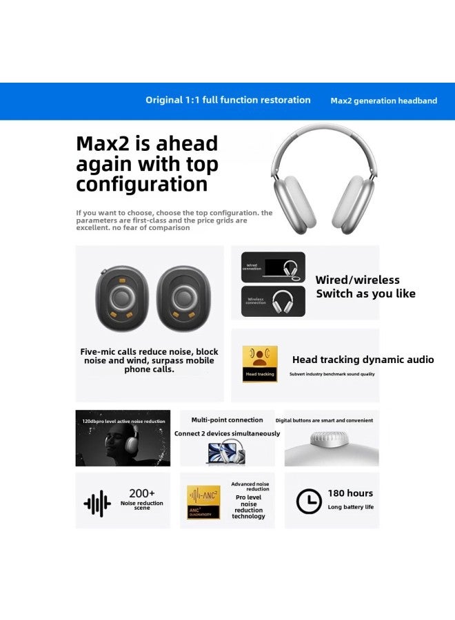 Headset Huaqiang North 1:1 Top With Max 2nd Generation Active Noise Cancel-120db Applicable To Full Series-Colour:Max Top Configuration  Black 1:1  - Image 4