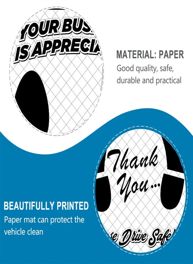 Tuklye White Car Paper Floor Mats : Disposable Floor Cars Auto Vehicles Automotive Mat Covers Protector Detailing Detail Wash Temporary 16x20inch (50) - Image 3