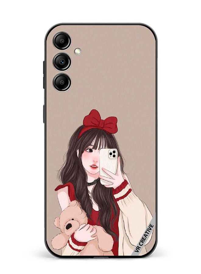 VR CREATIVE Protective Case Cover For Samsung Galaxy A34 Girl Holding Teddy Design Multicolour - Image 1