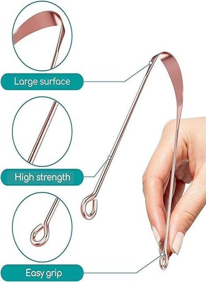 Styllent Pack Of 4 Tongue Cleaner For Men&Women,Premium Copper Tongue Cleaner With Storage Case,Good For Oral Care&Hygiene,Tongue Scraper For Fresh Breathe - Image 2