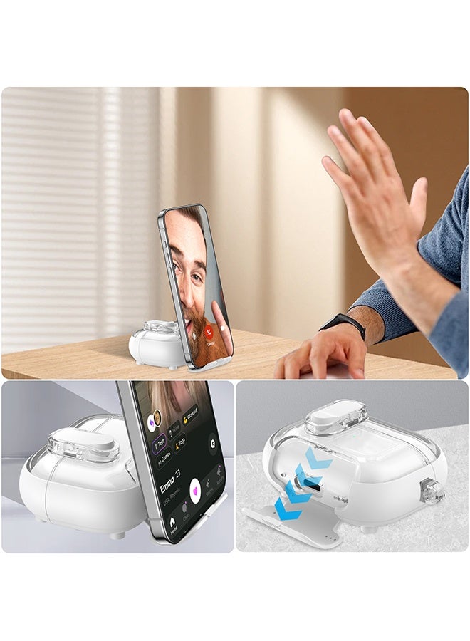 حافظة AirPods Pro مع حامل هاتف، غطاء يفتح تلقائيًا، قفل آمن، متوافق مع AirPods Pro الجيل الثاني/الأول، مع مجموعة تنظيف وحبل. - Image 5