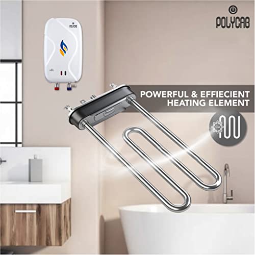 Polycab Etira 1Ltr 3 Kw Electric Instant Water Heater (Geyser) with Anti rust tank, powerful heating element, multiple layer safety, ISI certified with 5 years inner tank Warranty (White) - Image 3