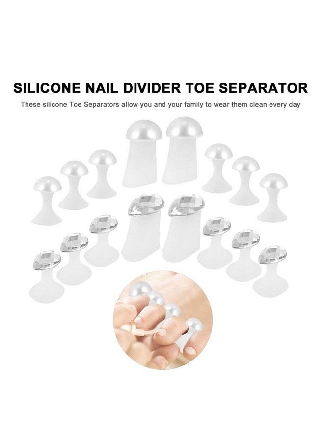 HEALLILY 2 Set Toe Separator Nail Polish Toe Spacers Rhinestone Individual Fingers Nail Stretchers Polish Guards Pedicure Tool  - Image 4