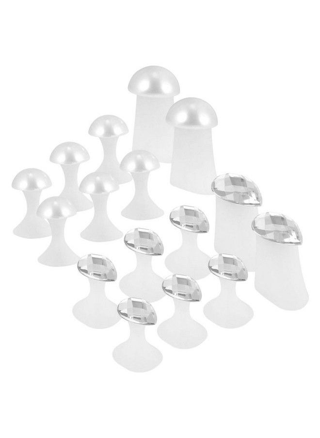 HEALLILY 2 Set Toe Separator Nail Polish Toe Spacers Rhinestone Individual Fingers Nail Stretchers Polish Guards Pedicure Tool  - Image 2