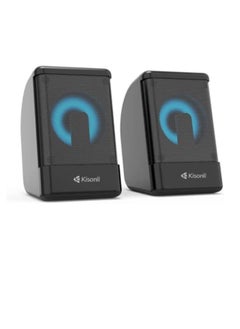 Kisonli Multimedia Mini LED RGB Speaker, Wired L-8080  - Image 2