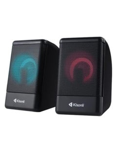 Kisonli Multimedia Mini LED RGB Speaker, Wired L-8080  - Image 1
