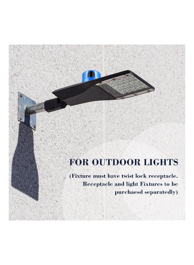 3 Pcs Photocell Twist Lock Photocell Sensor Auto on off Photocell Switch Dusk to Dawn Light Control Light Sensor for Outdoor Lights 120v~277v, Blue