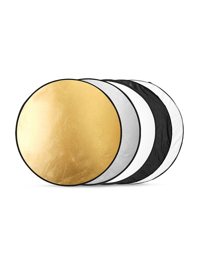 Voberry 5-In-1 Multi-Disc Light Reflector With Bag 110x5cm White/Black/Gold - Image 3