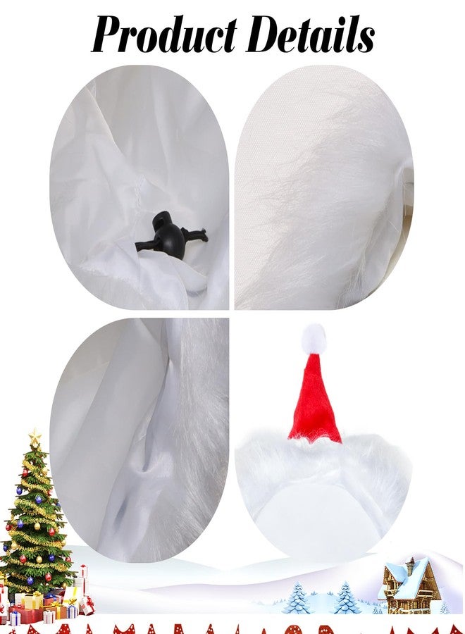 Heliltd Christmas Dog Santa Hat Collar Adjustable Large Dog Holiday Costume Soft Plush White Fur Neck Accessory with Red Hat for Christmas Festive Winter Photos Party Pet Dress Up - Image 3