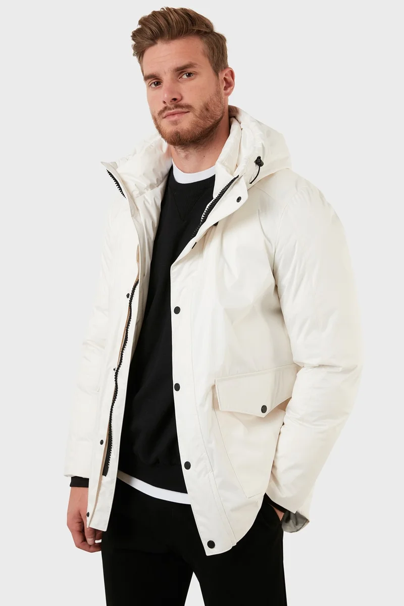 Exxe Waterproof Zippered Hooded Coat Men's Coat EXK225508