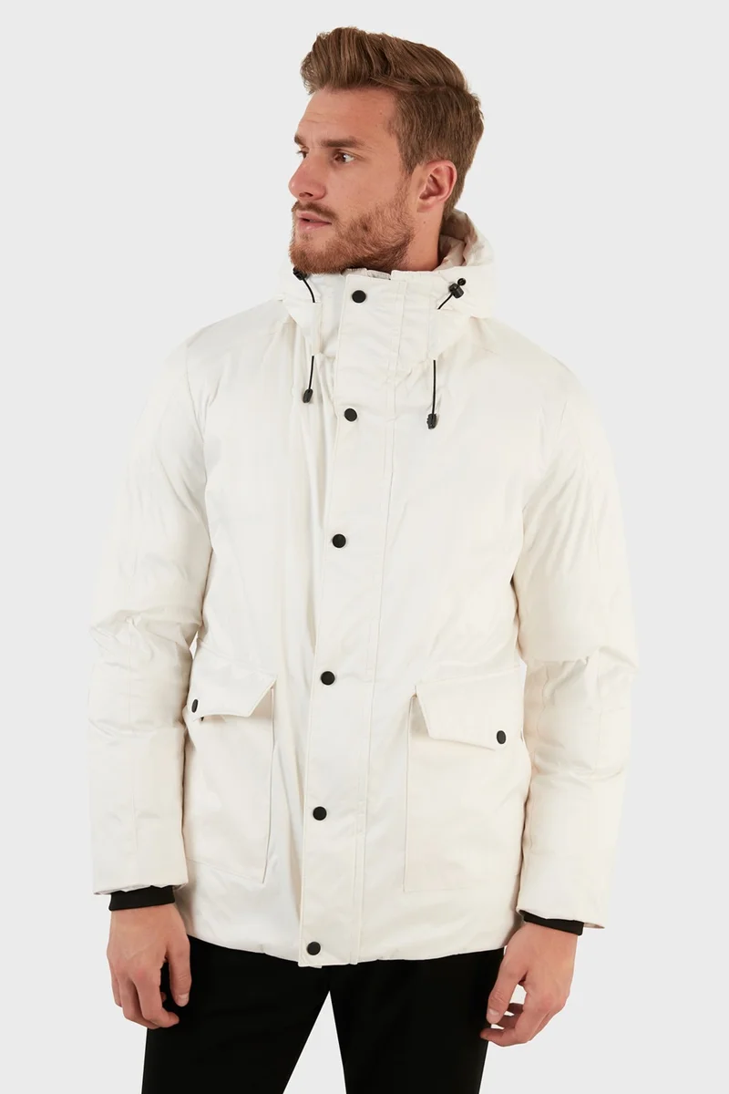 Exxe Waterproof Zippered Hooded Coat Men's Coat EXK225508